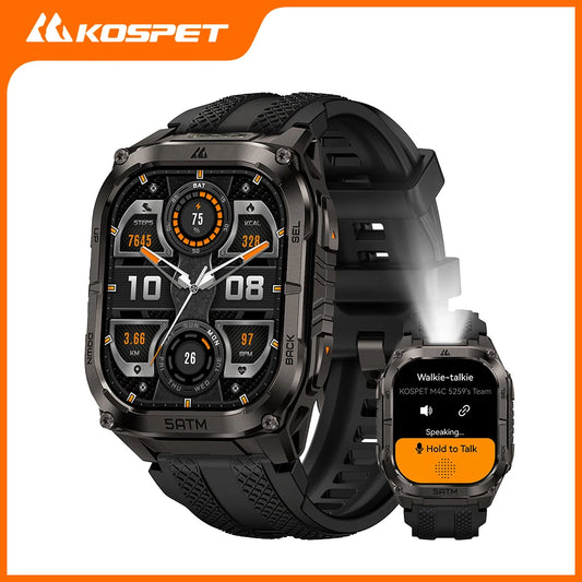 Kospet Tank M4C Rugged GPS Smartwatch For Men With Flashlight