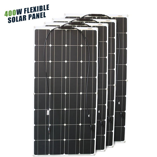 ASUNERGE 12V Flexible Monocrystalline Solar Panel 100W 200W 600W