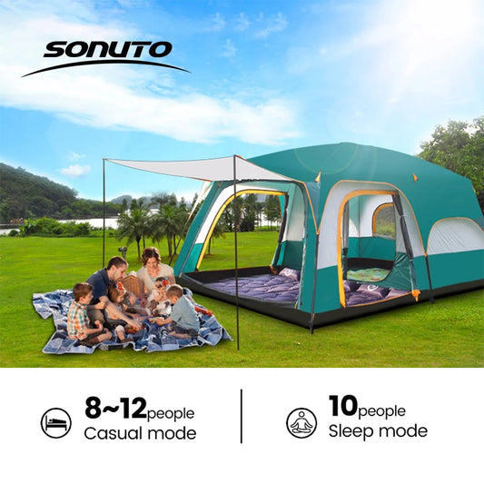 Sonuto Family Tent Windproof Sun Protection Mosquito Net Instant Setup