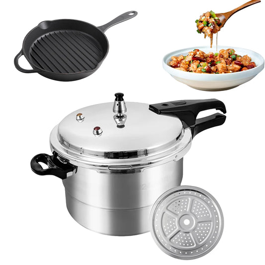 Pressure Cooker With Steaming Plate Stovetop Aluminum Alloy