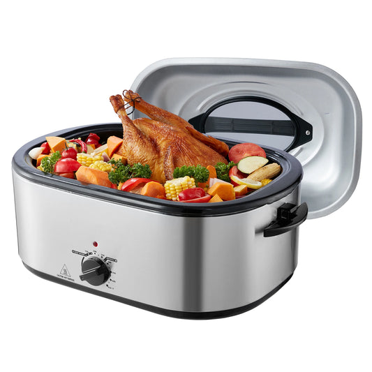 SucceBuy Electric Roaster Oven With Self-Basting Lid