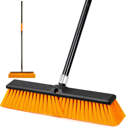 XMSJ Heavy Duty Push Broom For Outdoor Cleaning And Maintenance