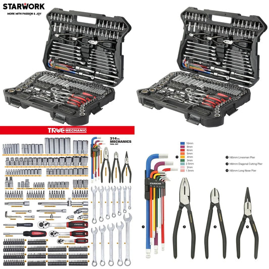 NONEDIY 314-Piece Professional Mechanics Tool Set For Auto Repair