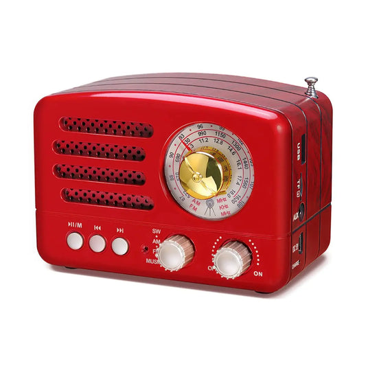 Prunus J160 Retro Portable AM FM Radio Built In Speaker