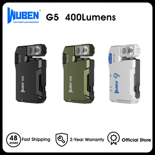 WUBEN G5 Rechargeable EDC Flashlight With RGB Dual Light