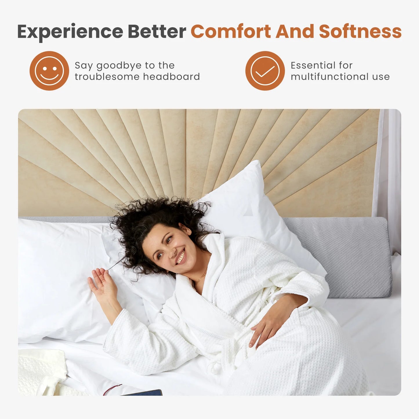 JHK Ventilated Memory Foam Neck Pillow for Ergonomic Support