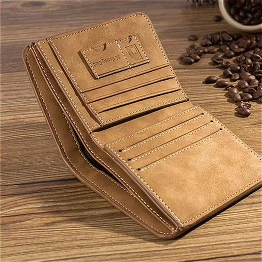 Men's Leather Bifold Wallet Card Holder Premium Genuine Cowhide